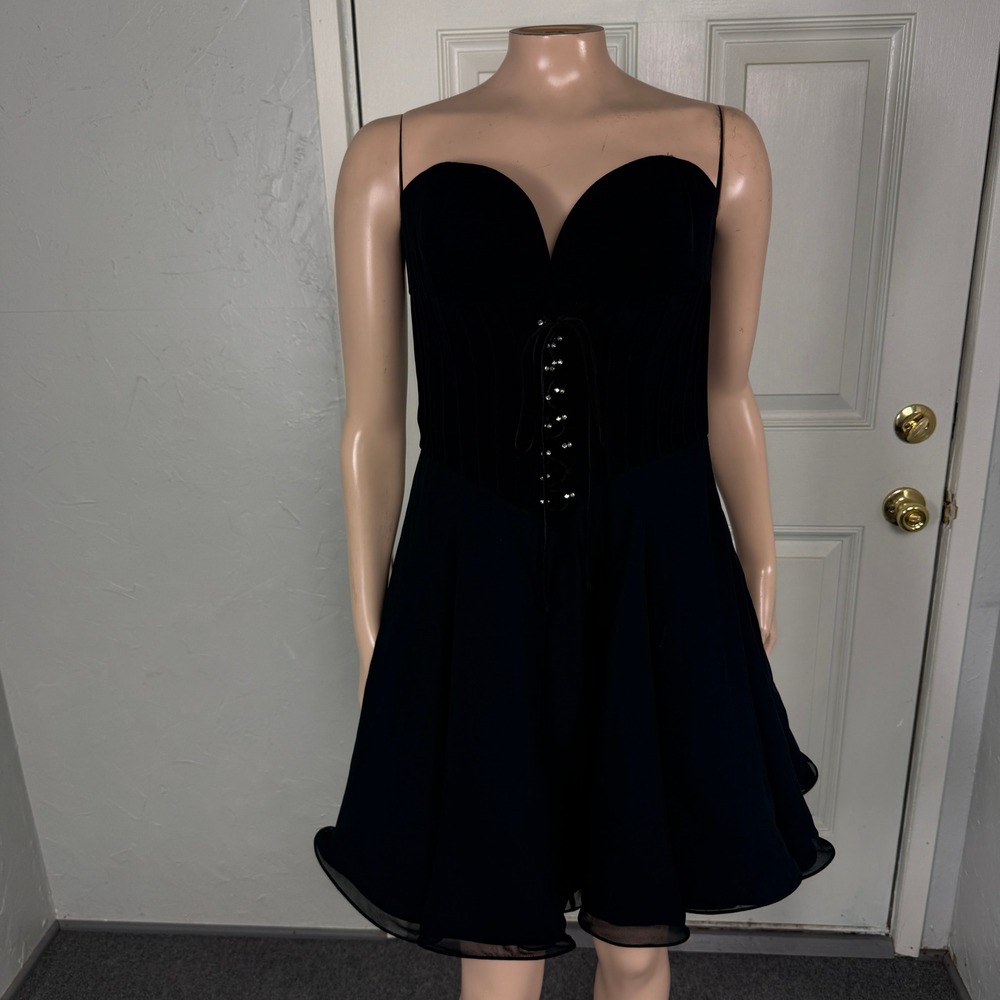 Vintage 90s Y2K Niteline Della Roufogali Womens Dress 10 Party Formal Evening H4